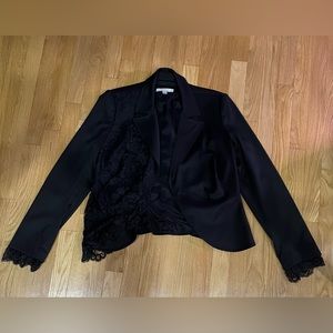 Cache Luxe Lace Blazer Black Size 10